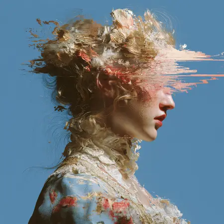 Last Frame — Eighteenth-century court portrait × digital datamosh