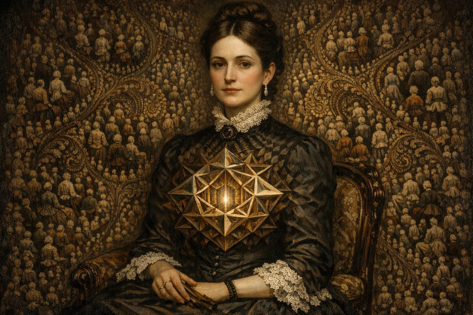 The Wallpaper Congregation — Victorian salon portraiture × occult psychedelia