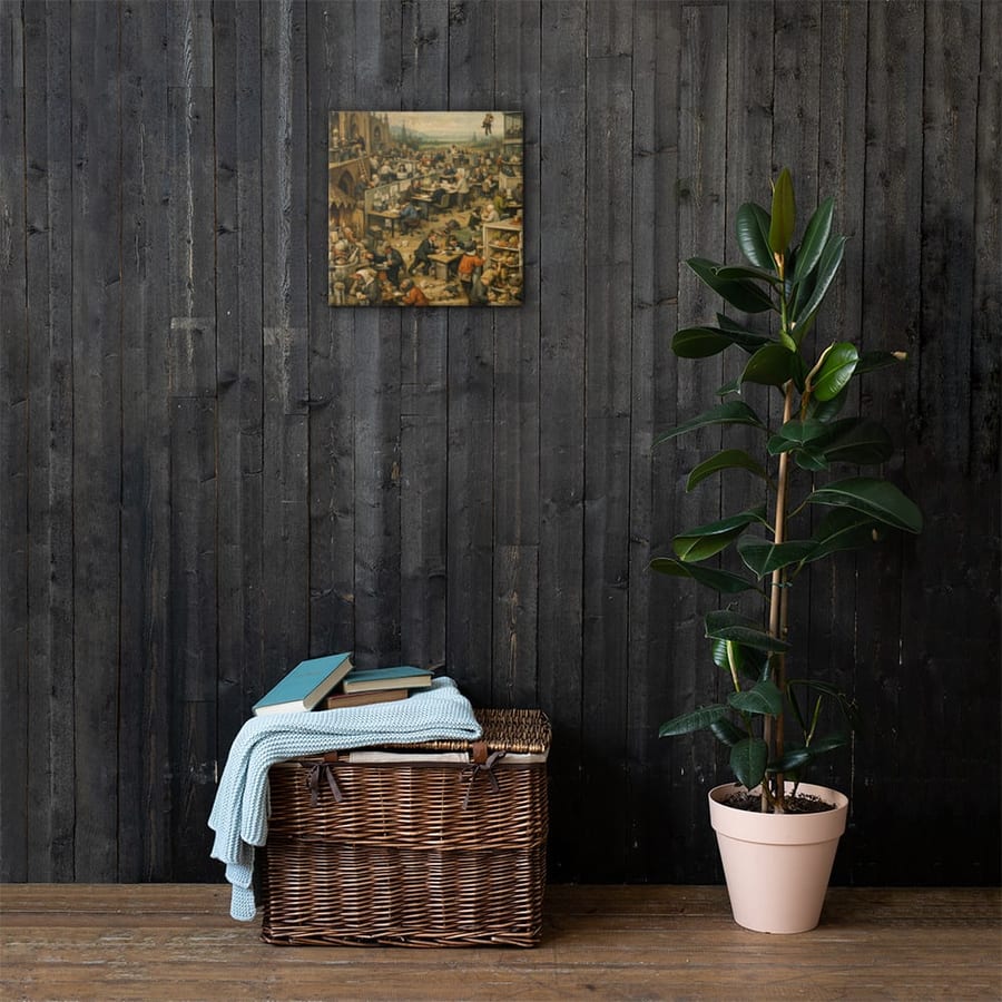Kitchenette of Delights printed and photographed on a wall