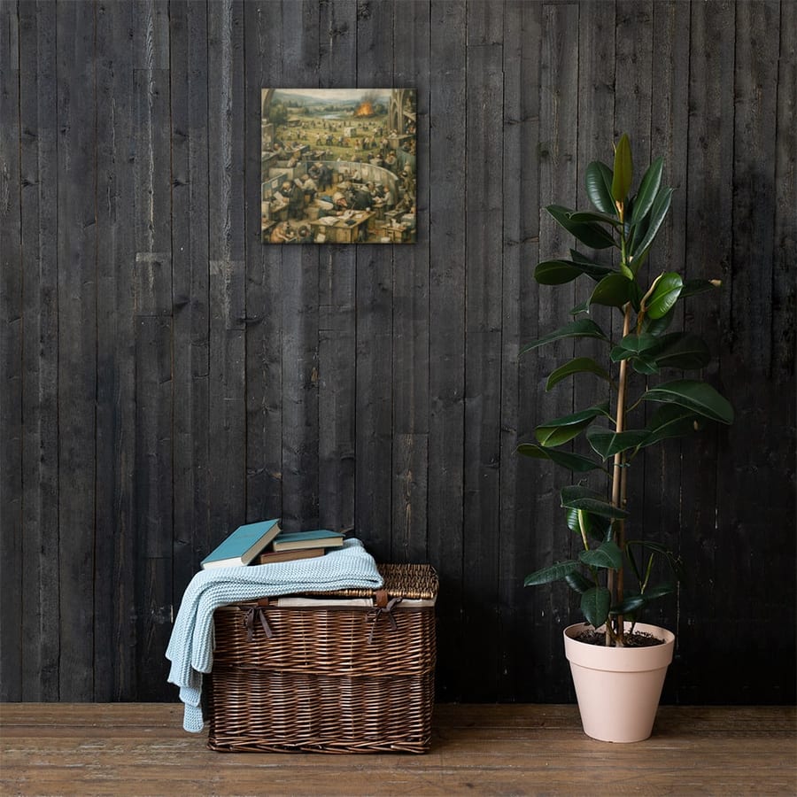 The Offsite printed and photographed on a wall