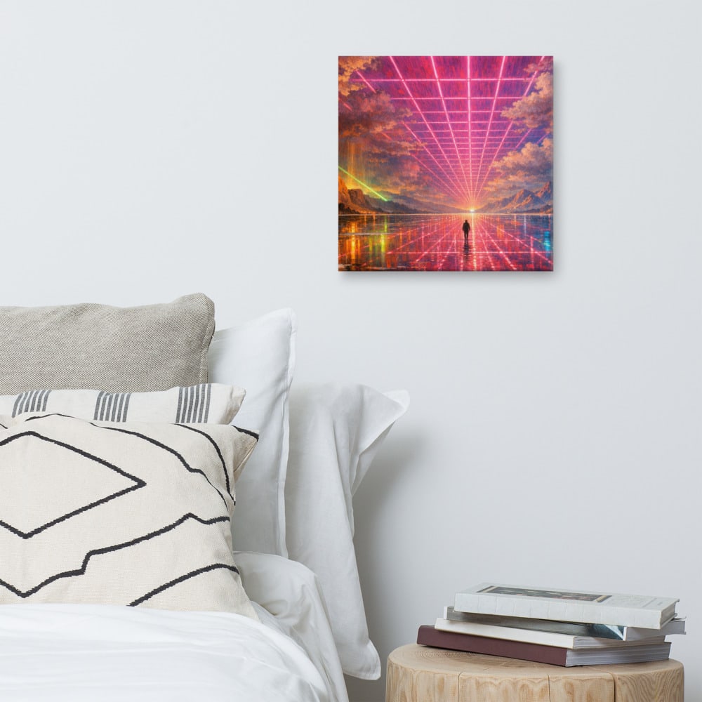 Salt Flat Signal printed and photographed on a wall