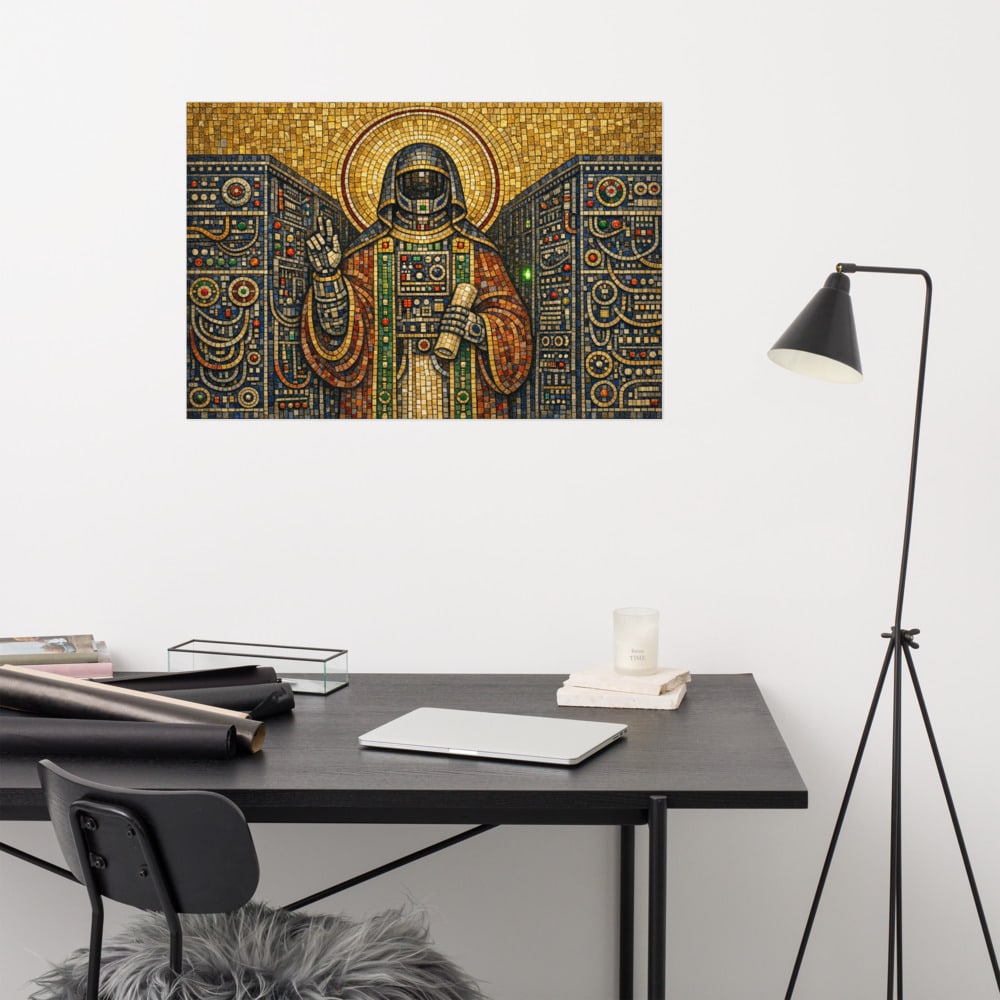 Shutdown of the Last Node printed and photographed on a wall